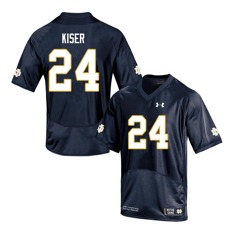 Men's NCAA Notre Dame Fighting Irish #24 Jack Kiser Stitched College Under Armour Authentic Navy Football Jersey VZ10P80UU